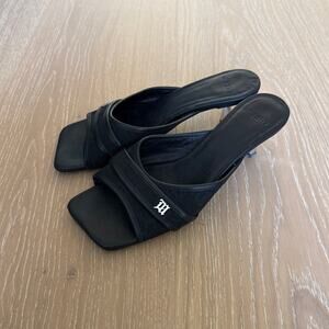 Misbhv Slip On Mule Sandals Sasha Size EU37 Black Silver